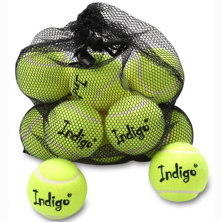 Купить Мяч для большого тенниса Indigo (12 шт в сетке) начальный уровень в Карабулаке 